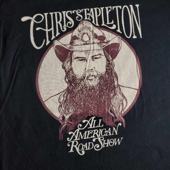 Read Desc. Ladies 2021 Chris Stapleton All American Road Show Tour Shirt sz Med. - Picture 1 of 8